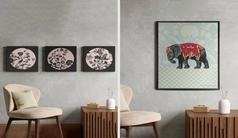 home decor and lighting ideas, Wall styling with frames, mirrors and clocks
