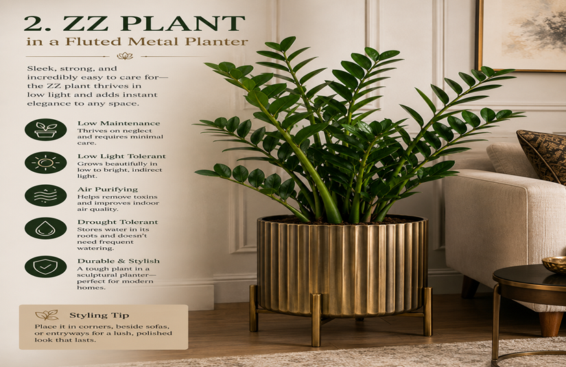 Fluted skirt vase styled in a home entryway corner. corners guests notice first