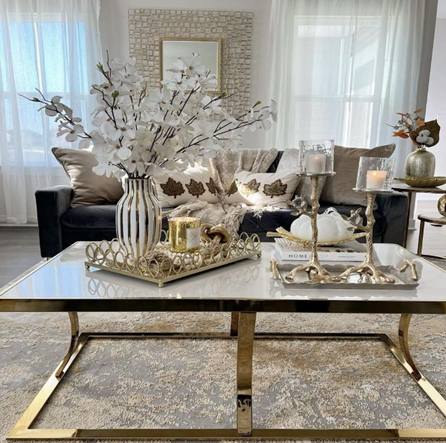 Modern living room styled with décor accessories , buy home decor online