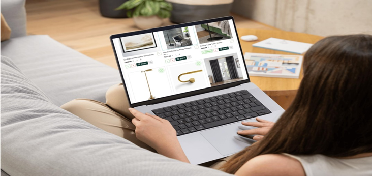 home decor online shopping, Online interior design and e-design service concept