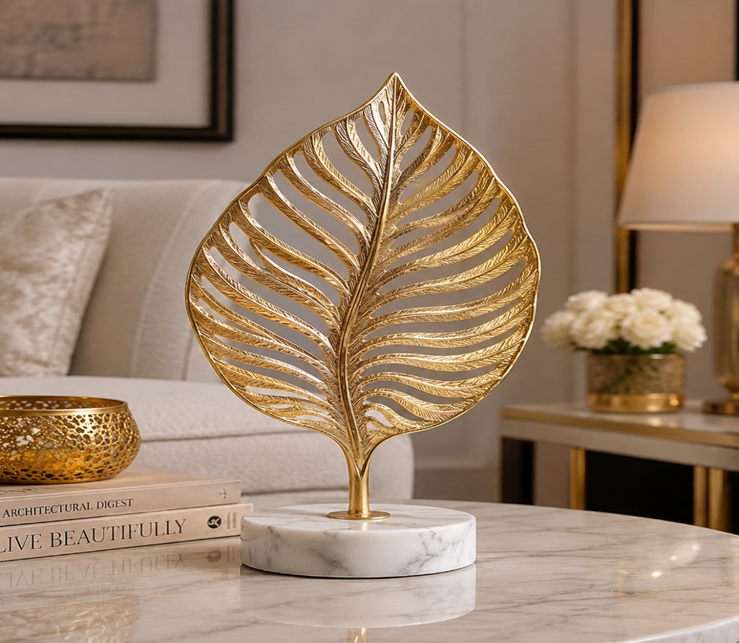 Entryway console table styled with decorative pieces, aesthetic showpieces
