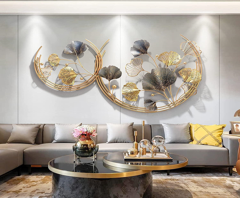 showpiece décor, Ginkgo leaf metal wall art décor
