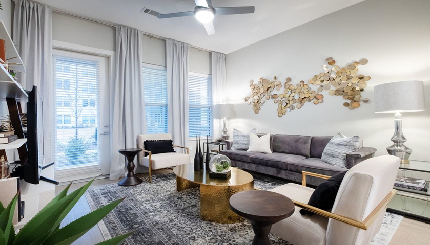 aesthetic showpiece, Living room styled with decorative home accessories
