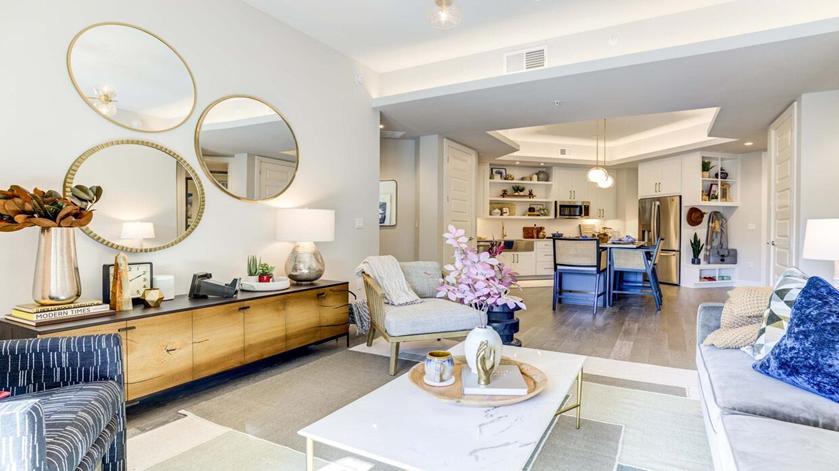 decorative accent, Modern apartment interior with aesthetic showpieces